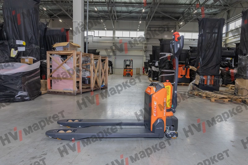 Тележка самоходная PTE15NPro 1500 кг, 540x1150 мм, двойные ролики 80x70, литиевая батарея24V/40Ah, с зарядным устройством 12A, контроллер Curtis