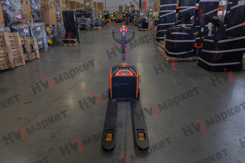 Тележка самоходная PTE20N 2000 кг, 540x1150 мм, двойные ролики 80x70, литиевая батарея 48V/20Ah, с зарядным устройством 48/9A, контроллер Curtis