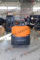 Самоходный Тягач для склада/производства T60Q 6000kg (Литий 200Ач + 100Ач, blue light and rearview mirror, walkie mode button, optional Controller Curtis F4A and display, Seat armrest) HV Market