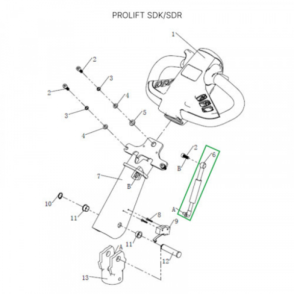 Амортизатор ручки для штабелеров SDR/SDK 1,5-2 т, для тележек SK20 HV Market