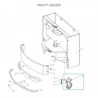 Опорное колесо в сборе с поворотной опорой для штабелеров SDR1536/1545S/1645/1656/2036/2045, SDK HV Market