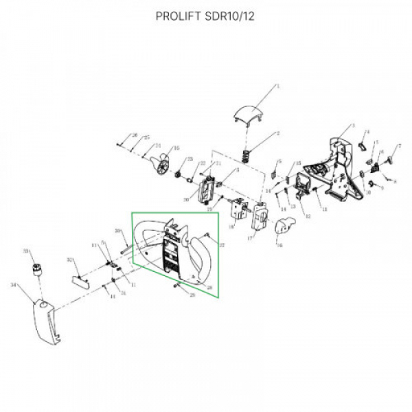 Корпус ручки для самоходных штабелеров SDR/SDK и самоходной тележки SD20 HV Market