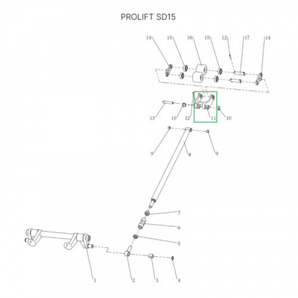 Рычаг силового блока для тележек SD15 HV Market