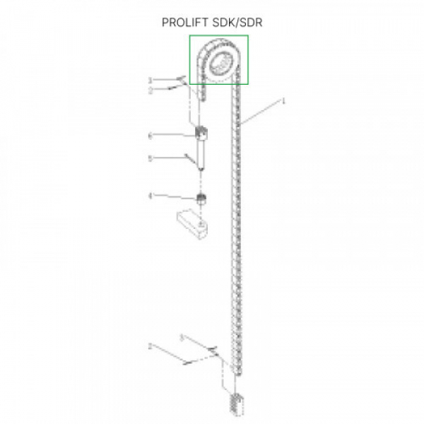 Ролик центральной цепи для штабелеров SDR 1536/1545S/1645/1656/2036/2045, SDK