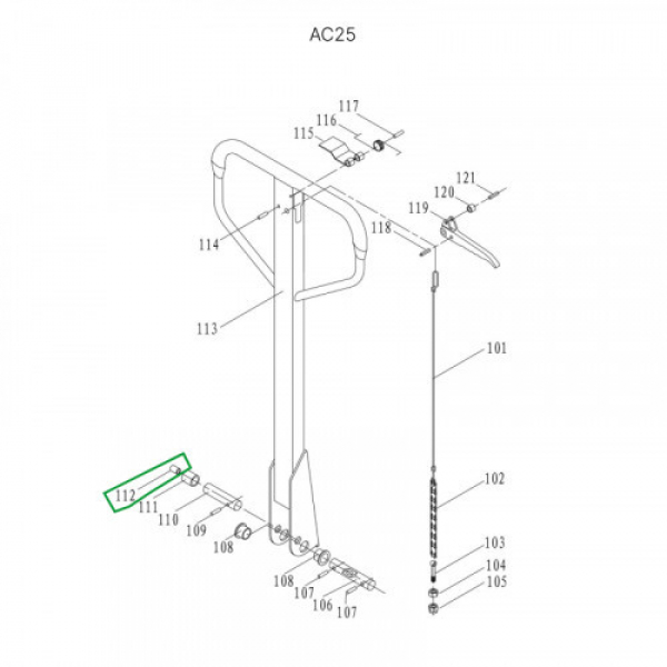 Втулка ролика ручки для гидравлических тележек DF25 HV Market