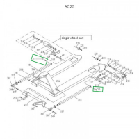 Ось крепления рычага силового блока к подвильной тяге для гидравлических тележек AC25 HV Market