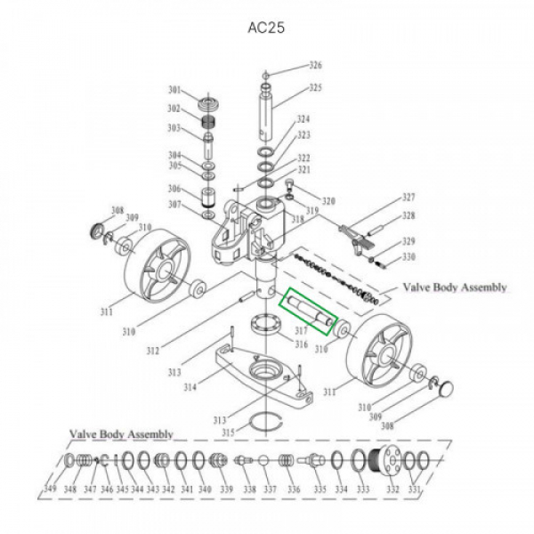 Ось крепления рулевых колес для гидравлических тележек AC25 HV Market