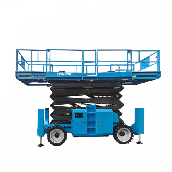 Подъемник самоходный дизельный ножничный с выдвижными платформами SKYER DPL1868 HV Market
