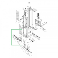 Колесная опора поворотная в сборе для MS HV Market