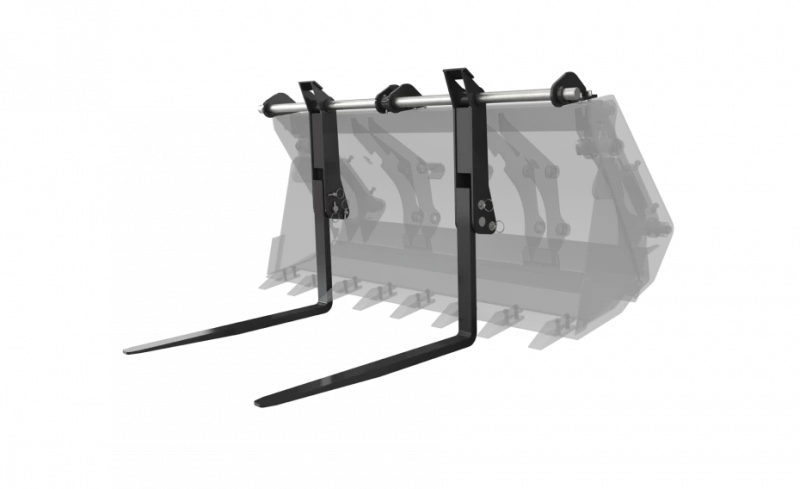 Вилы откидные паллетные Impulse PF2000 на ковш Komatsu WB93/97