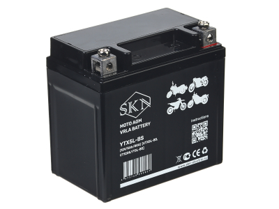 Аккумулятор стартерный для мототехники SKN YTX5L-BS (12V/5Ah/80A) [UTX5L-BS, CT1205, YT5L-BS] HV Market