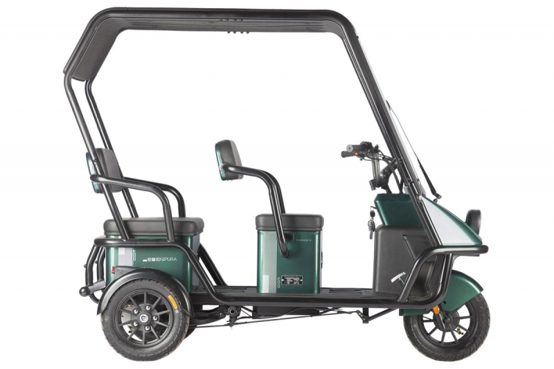 Электротрицикл Wanshida NIPLA 500 60V 1000Вт Черно-белый HV Market