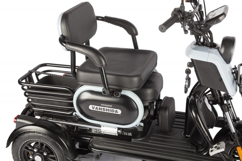 Электротрицикл Wanshida UN MOTO 60V 650Вт черно-синий HV Market