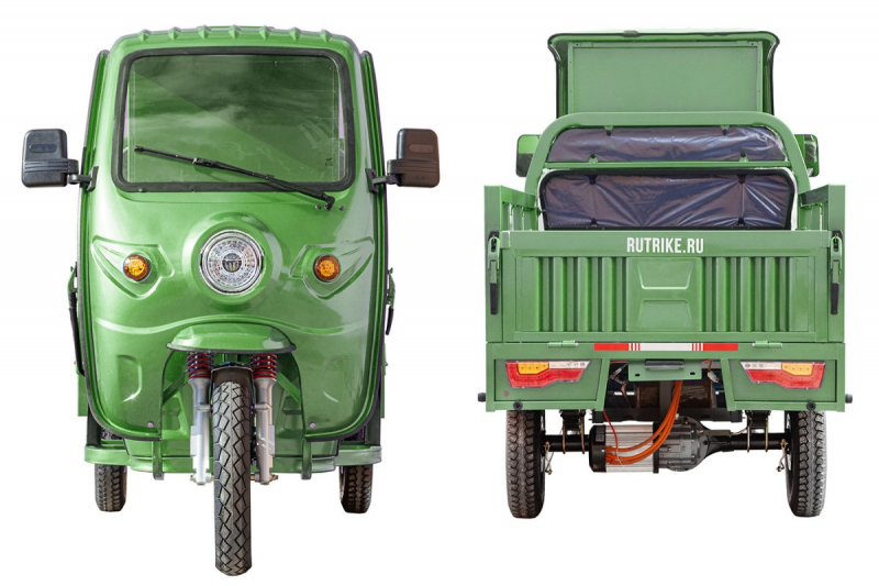 Грузовой электротрицикл Rutrike Гермес 1500 60V1200W темно-зеленый HV Market