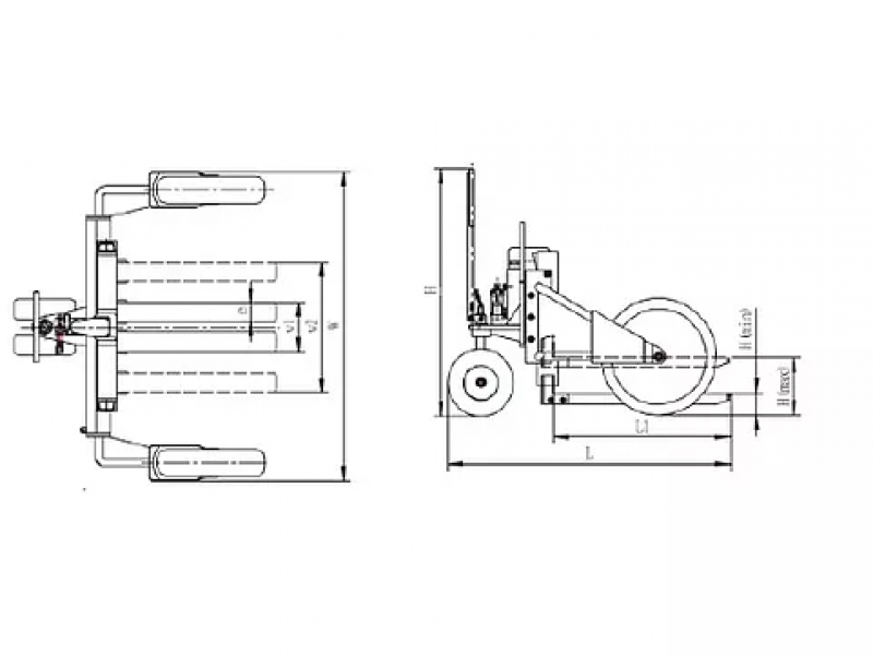 Гидравлическая тележка (рохля) RTT12 тележка для бездорожья