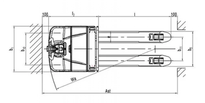 Самоходная тележка PT20D Double Lifting (Свинц-кислот., 210 Ач)