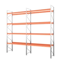 Две секции стеллажа металлического паллетного 6000х2700х1100 мм. Ярусы: пол+4 HV Market