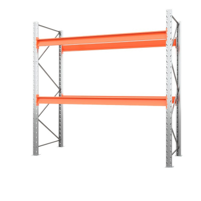 Стеллаж металлический паллетный 2500х2700х1100 мм (85.1.5). Ярусы: пол+2