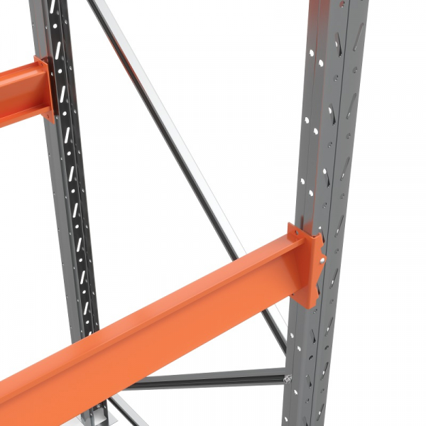 Две секции стеллажа металлического паллетного 2000х1800х1100 мм (70.1.5). Ярусы: пол+1