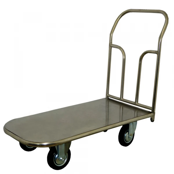 Тележка платформенная из нержавеющей стали ТП НЖ 5 (700х1200) г/п 300 кг.125 черная резина
