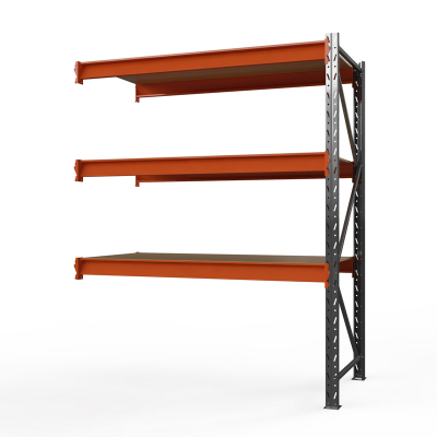 Секция приставная стеллажа металлического ОПТИМА, 2000х2500х600 мм. Полки: 3 шт. фанера