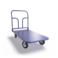 Тележка платформенная со складной ручкой ТПСР 5 М (700х1200) г/п 400 кг.160 черная резина HV Market