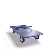 Тележка платформенная со складной ручкой ТПСР 5 М (700х1200) г/п 400 кг.160 черная резина HV Market