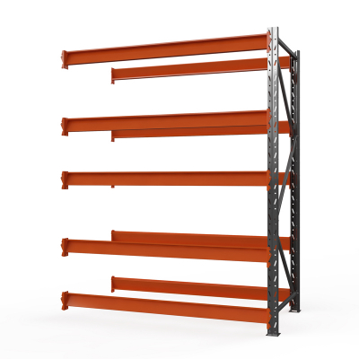 Секция приставная стеллажа металлического ОПТИМА, 3000х2500х785 мм. Полки: 5 шт. без настила