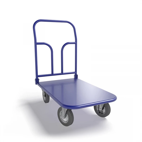 Тележка платформенная со складной ручкой ТПСР 1 М (500х800) г/п 500 кг.200 серая резина