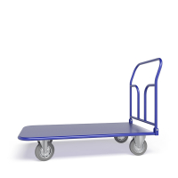 Тележка платформенная со складной ручкой ТПСР 3 М (600х1000) г/п 500 кг.200 серая резина HV Market