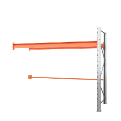 Секция приставная стеллажа металлического паллетного 2000х2700х1100 мм. Ярусы: пол+1