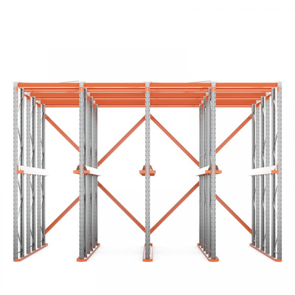 Стеллаж набивной паллетный (4000х6020х4000 мм), 4 линии, 2 яруса