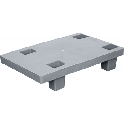 Поддон пластиковый TR 400-1 (250/250кг, 600x400x130, сплошной на ножках, окрашенный, серый) HV Market