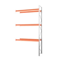 Секция приставная стеллажа металлического паллетного 4500х2700х1100 мм. Ярусы: пол+3 HV Market