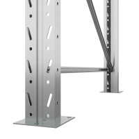 Две секции стеллажа металлического паллетного 2500х1800х1100 мм (85.1.5). Ярусы: пол+2 HV Market