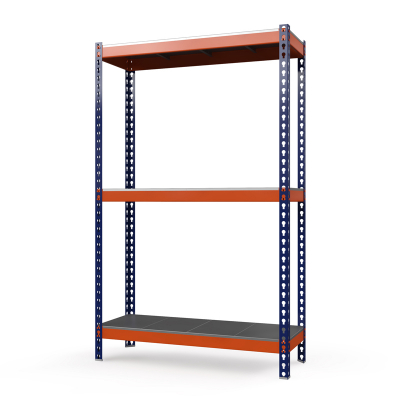 Стеллаж Профи Т (2000/1845/455), 3 яруса металл оц., с усилителем