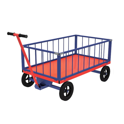 Тележка с поворотной осью ТПОБ 7 Т (800х1400) г/п 600 кг.колеса литые чугун.обод 250 мм.