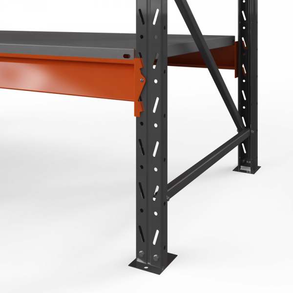 Стеллаж металлический ОПТИМА, 3500х1250х785 мм. Полки: 4 шт. метал.