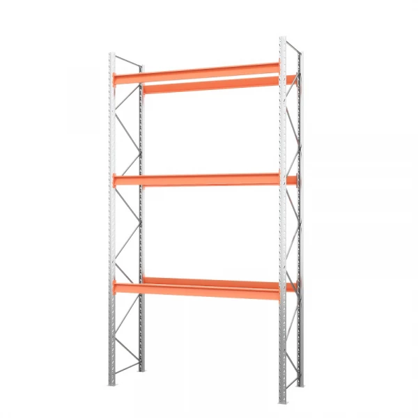 Стеллаж металлический паллетный 4500х1800х1100 мм. Ярусы: пол+3
