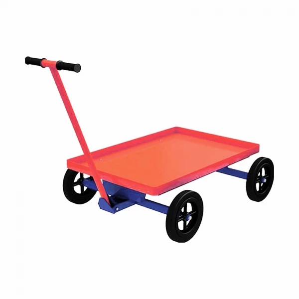 Тележка платформенная с поворотной осью ТПО 7 (800х1400) г/п 600 кг.колеса литые чугун.обод 250 мм.