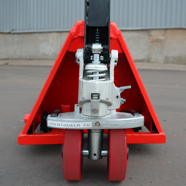 Ручная гидравлическая тележка низкопрофильная OXLIFT OX10-L35 35 мм 1000 кг