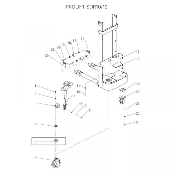 Опорный подшипник для штабелеров для штабелеров SDR 1-1,2 т, SDR1635 (7212,30212)