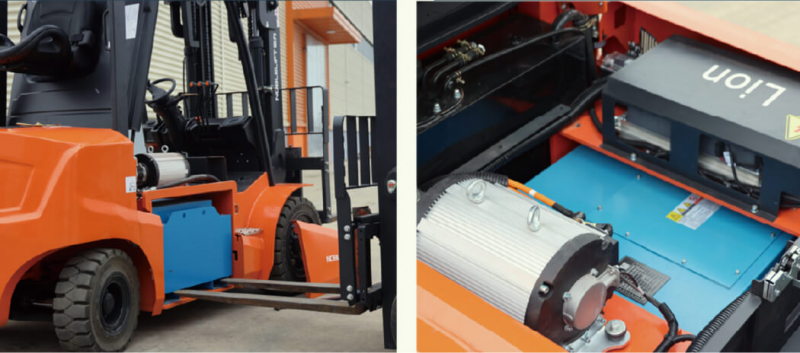 Электрический вилочный погрузчик FE4P45Q Duplex mast (Литий 554Ач, FFL, В-4000мм) HV Market