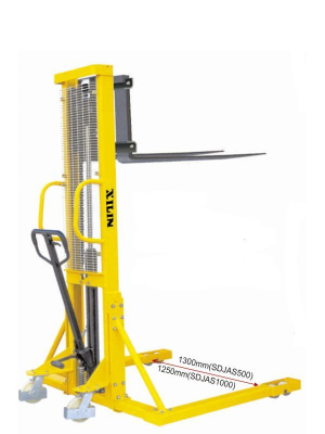 Штабелер гидравлический 1,0 т 1,6 м XILIN SDJAS1016 с раздвижными вилами и расширенными опорами HV Market